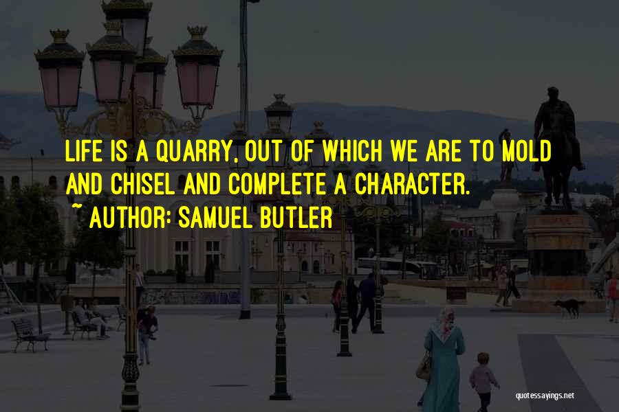 Samuel Butler Quotes: Life Is A Quarry, Out Of Which We Are To Mold And Chisel And Complete A Character.