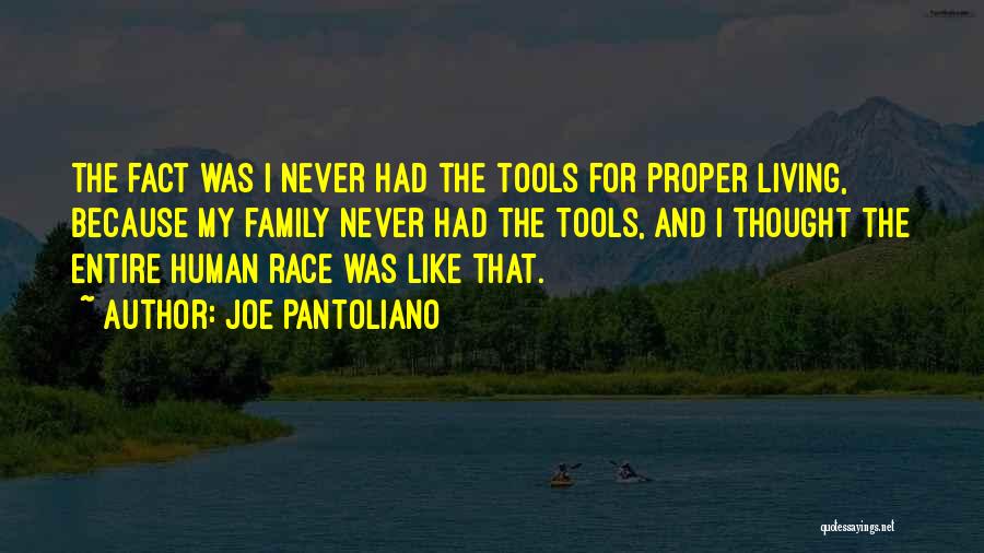 Joe Pantoliano Quotes: The Fact Was I Never Had The Tools For Proper Living, Because My Family Never Had The Tools, And I