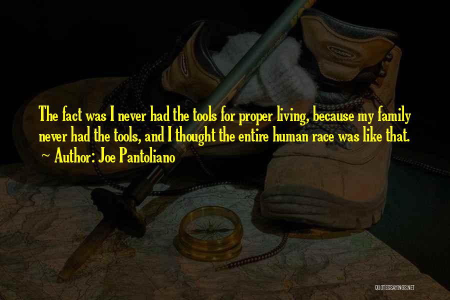 Joe Pantoliano Quotes: The Fact Was I Never Had The Tools For Proper Living, Because My Family Never Had The Tools, And I