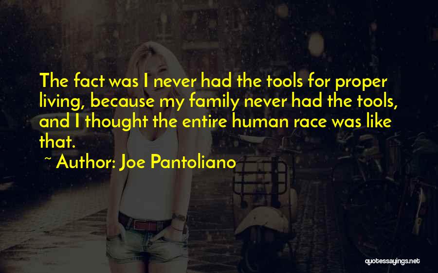 Joe Pantoliano Quotes: The Fact Was I Never Had The Tools For Proper Living, Because My Family Never Had The Tools, And I