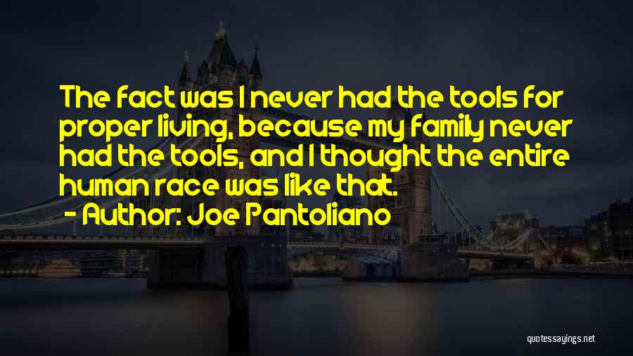 Joe Pantoliano Quotes: The Fact Was I Never Had The Tools For Proper Living, Because My Family Never Had The Tools, And I