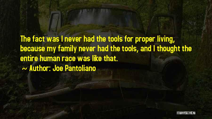 Joe Pantoliano Quotes: The Fact Was I Never Had The Tools For Proper Living, Because My Family Never Had The Tools, And I