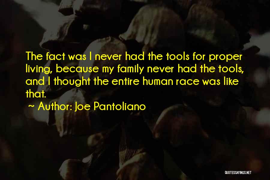 Joe Pantoliano Quotes: The Fact Was I Never Had The Tools For Proper Living, Because My Family Never Had The Tools, And I