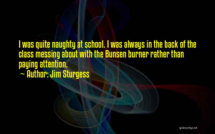 Jim Sturgess Quotes: I Was Quite Naughty At School. I Was Always In The Back Of The Class Messing About With The Bunsen