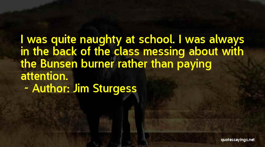 Jim Sturgess Quotes: I Was Quite Naughty At School. I Was Always In The Back Of The Class Messing About With The Bunsen
