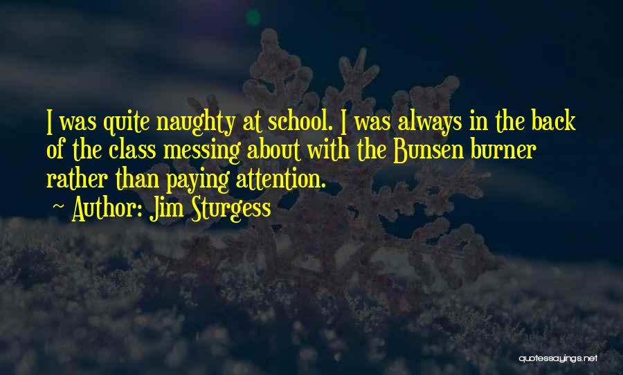 Jim Sturgess Quotes: I Was Quite Naughty At School. I Was Always In The Back Of The Class Messing About With The Bunsen
