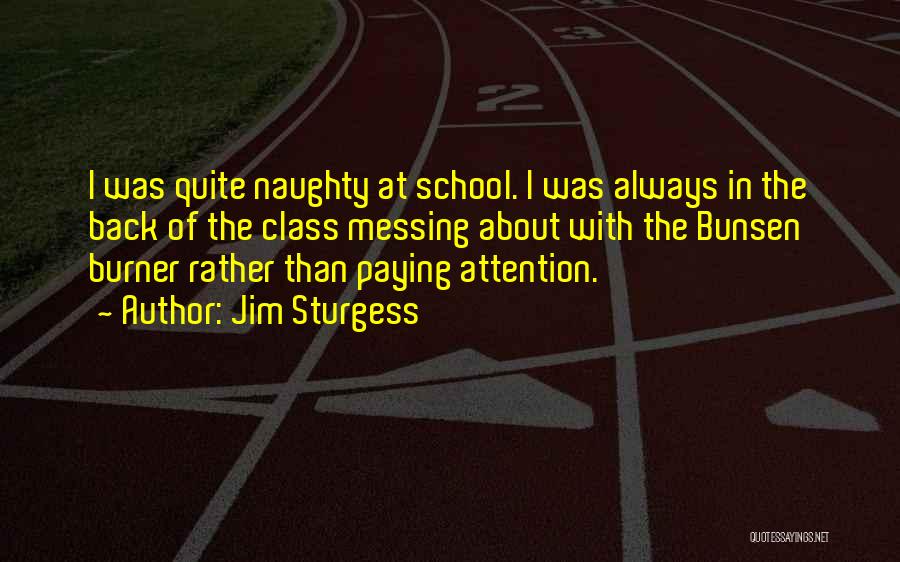 Jim Sturgess Quotes: I Was Quite Naughty At School. I Was Always In The Back Of The Class Messing About With The Bunsen