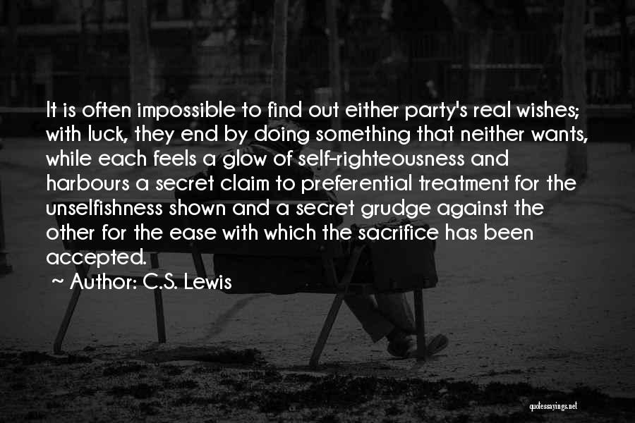 C.S. Lewis Quotes: It Is Often Impossible To Find Out Either Party's Real Wishes; With Luck, They End By Doing Something That Neither