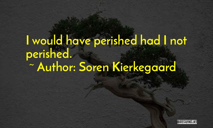 Soren Kierkegaard Quotes: I Would Have Perished Had I Not Perished.