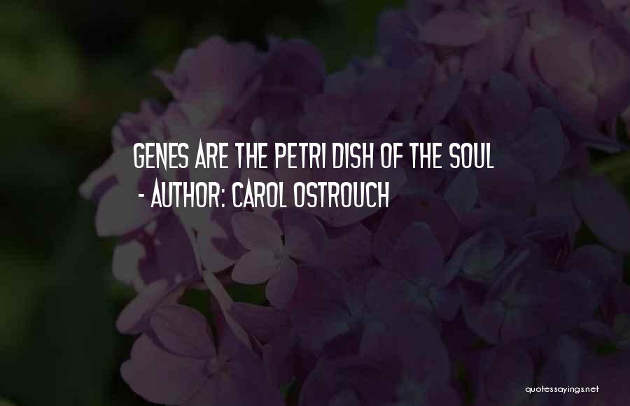 Carol Ostrouch Quotes: Genes Are The Petri Dish Of The Soul