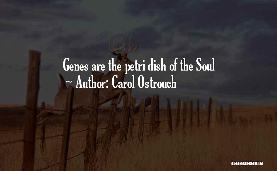 Carol Ostrouch Quotes: Genes Are The Petri Dish Of The Soul