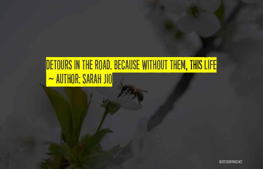 Sarah Jio Quotes: Detours In The Road. Because Without Them, This Life