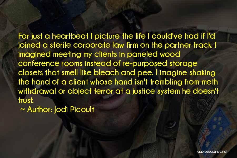 Jodi Picoult Quotes: For Just A Heartbeat I Picture The Life I Could've Had If I'd Joined A Sterile Corporate Law Firm On