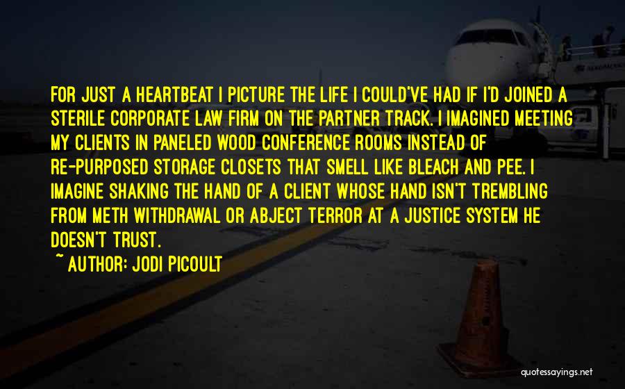 Jodi Picoult Quotes: For Just A Heartbeat I Picture The Life I Could've Had If I'd Joined A Sterile Corporate Law Firm On