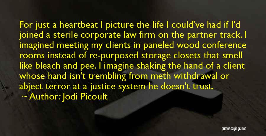 Jodi Picoult Quotes: For Just A Heartbeat I Picture The Life I Could've Had If I'd Joined A Sterile Corporate Law Firm On