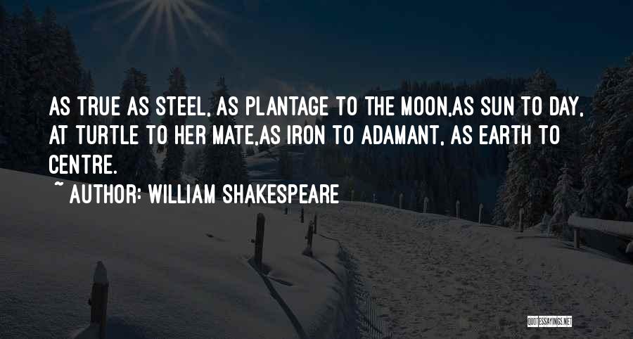 William Shakespeare Quotes: As True As Steel, As Plantage To The Moon,as Sun To Day, At Turtle To Her Mate,as Iron To Adamant,