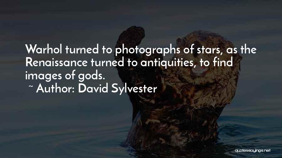 David Sylvester Quotes: Warhol Turned To Photographs Of Stars, As The Renaissance Turned To Antiquities, To Find Images Of Gods.