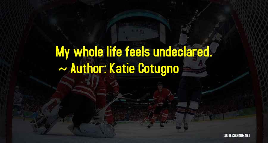 Katie Cotugno Quotes: My Whole Life Feels Undeclared.