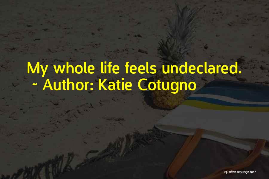 Katie Cotugno Quotes: My Whole Life Feels Undeclared.