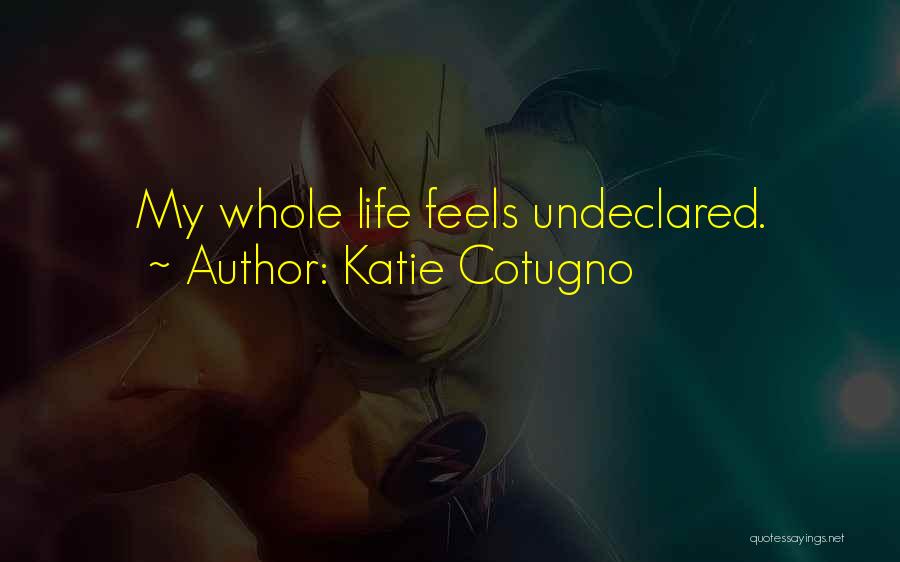 Katie Cotugno Quotes: My Whole Life Feels Undeclared.