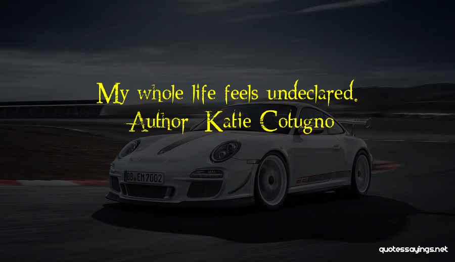 Katie Cotugno Quotes: My Whole Life Feels Undeclared.