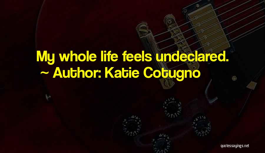 Katie Cotugno Quotes: My Whole Life Feels Undeclared.