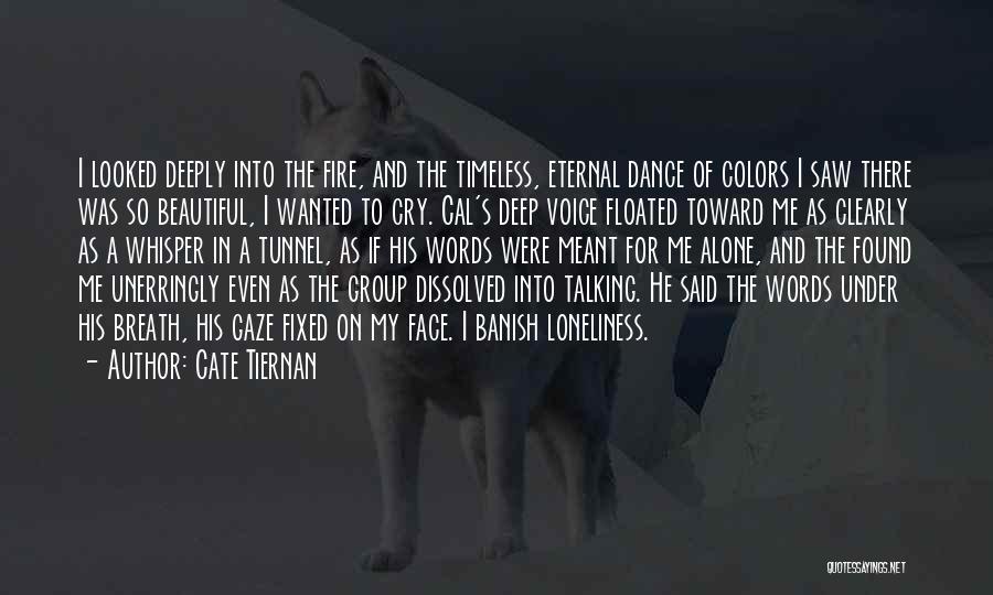 Cate Tiernan Quotes: I Looked Deeply Into The Fire, And The Timeless, Eternal Dance Of Colors I Saw There Was So Beautiful, I