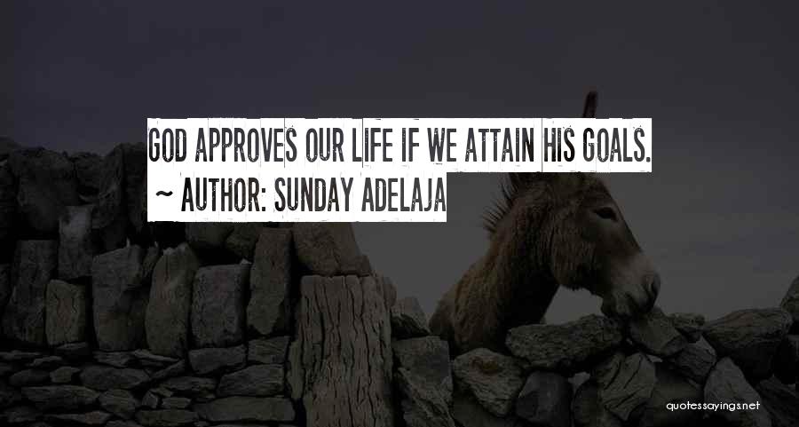 Sunday Adelaja Quotes: God Approves Our Life If We Attain His Goals.