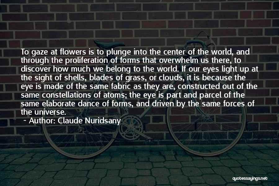 Claude Nuridsany Quotes: To Gaze At Flowers Is To Plunge Into The Center Of The World, And Through The Proliferation Of Forms That
