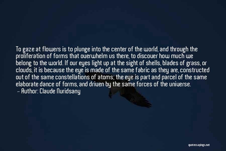 Claude Nuridsany Quotes: To Gaze At Flowers Is To Plunge Into The Center Of The World, And Through The Proliferation Of Forms That