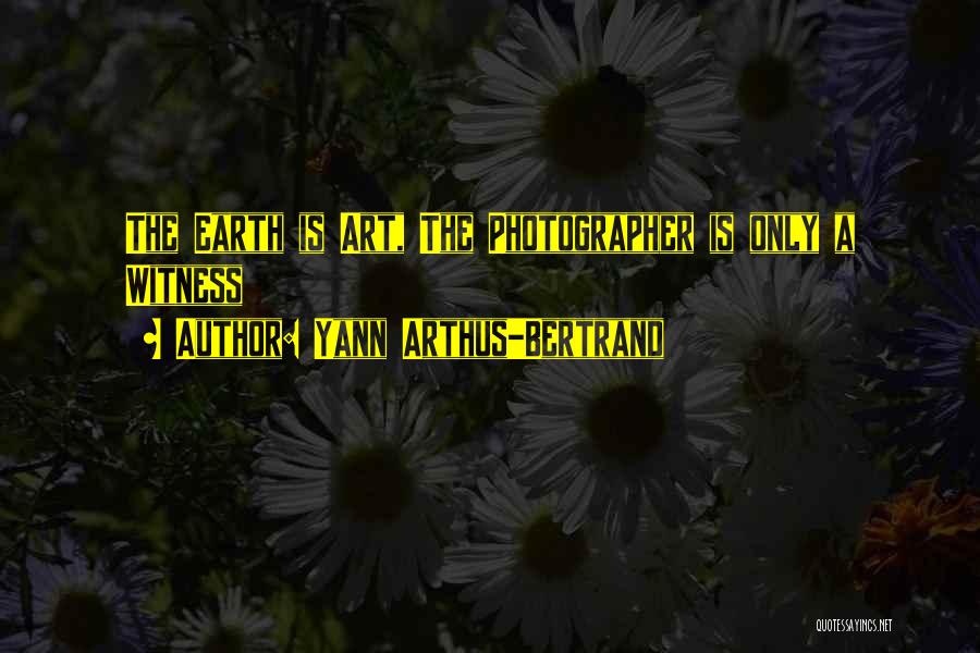 Yann Arthus-Bertrand Quotes: The Earth Is Art, The Photographer Is Only A Witness