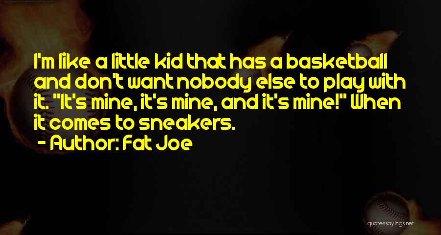 Fat Joe Quotes: I'm Like A Little Kid That Has A Basketball And Don't Want Nobody Else To Play With It. It's Mine,