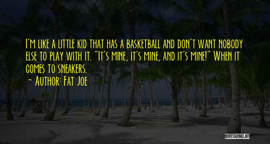 Fat Joe Quotes: I'm Like A Little Kid That Has A Basketball And Don't Want Nobody Else To Play With It. It's Mine,