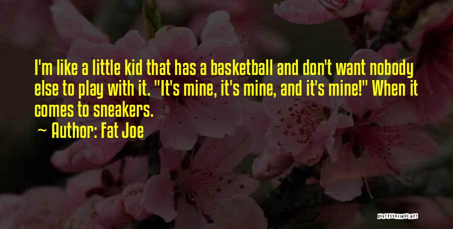 Fat Joe Quotes: I'm Like A Little Kid That Has A Basketball And Don't Want Nobody Else To Play With It. It's Mine,