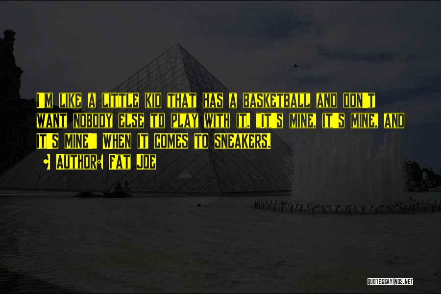 Fat Joe Quotes: I'm Like A Little Kid That Has A Basketball And Don't Want Nobody Else To Play With It. It's Mine,