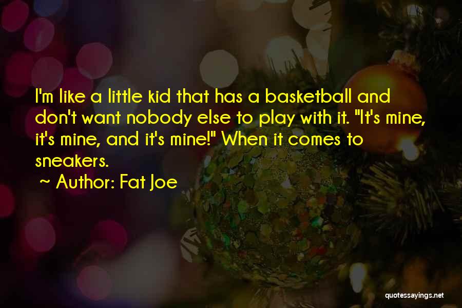 Fat Joe Quotes: I'm Like A Little Kid That Has A Basketball And Don't Want Nobody Else To Play With It. It's Mine,