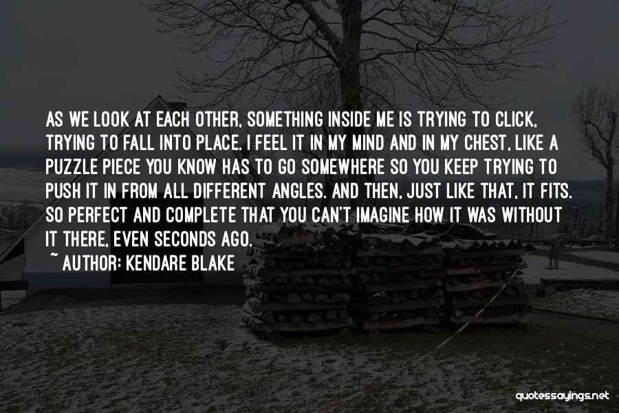 Kendare Blake Quotes: As We Look At Each Other, Something Inside Me Is Trying To Click, Trying To Fall Into Place. I Feel