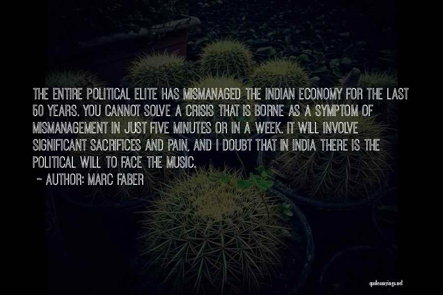 Marc Faber Quotes: The Entire Political Elite Has Mismanaged The Indian Economy For The Last 50 Years. You Cannot Solve A Crisis That