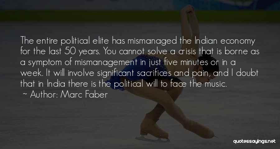 Marc Faber Quotes: The Entire Political Elite Has Mismanaged The Indian Economy For The Last 50 Years. You Cannot Solve A Crisis That