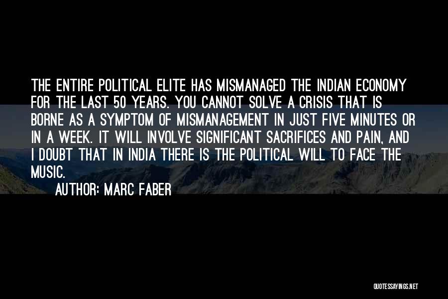 Marc Faber Quotes: The Entire Political Elite Has Mismanaged The Indian Economy For The Last 50 Years. You Cannot Solve A Crisis That