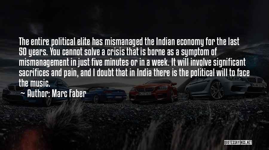 Marc Faber Quotes: The Entire Political Elite Has Mismanaged The Indian Economy For The Last 50 Years. You Cannot Solve A Crisis That