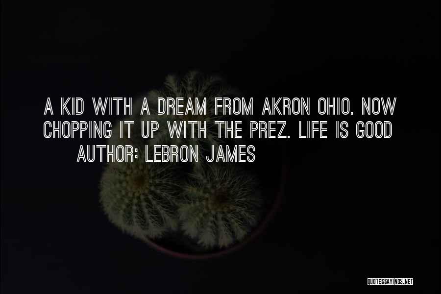 LeBron James Quotes: A Kid With A Dream From Akron Ohio. Now Chopping It Up With The Prez. Life Is Good