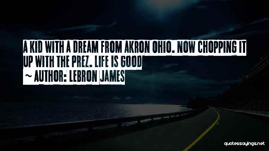 LeBron James Quotes: A Kid With A Dream From Akron Ohio. Now Chopping It Up With The Prez. Life Is Good