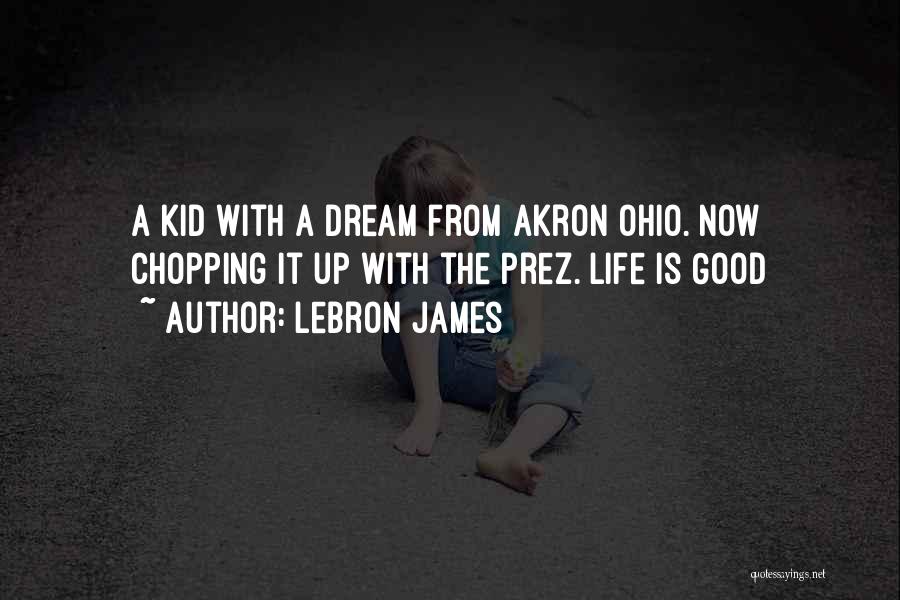 LeBron James Quotes: A Kid With A Dream From Akron Ohio. Now Chopping It Up With The Prez. Life Is Good