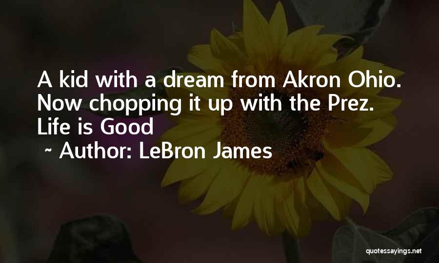 LeBron James Quotes: A Kid With A Dream From Akron Ohio. Now Chopping It Up With The Prez. Life Is Good