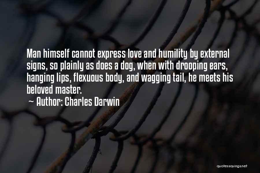 Charles Darwin Quotes: Man Himself Cannot Express Love And Humility By External Signs, So Plainly As Does A Dog, When With Drooping Ears,