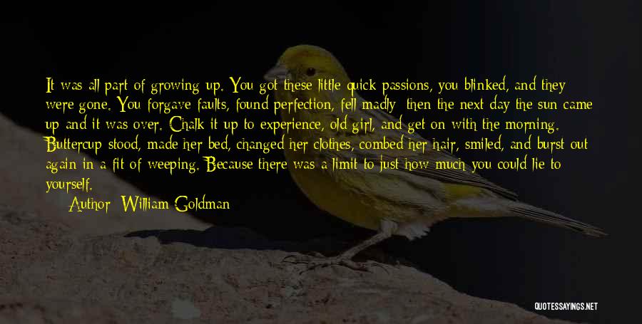 William Goldman Quotes: It Was All Part Of Growing Up. You Got These Little Quick Passions, You Blinked, And They Were Gone. You