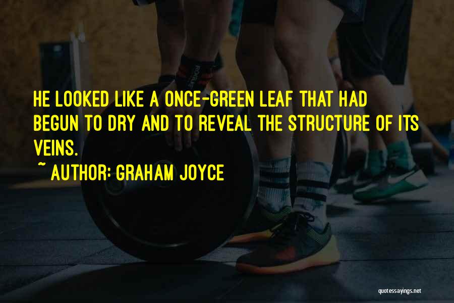 Graham Joyce Quotes: He Looked Like A Once-green Leaf That Had Begun To Dry And To Reveal The Structure Of Its Veins.
