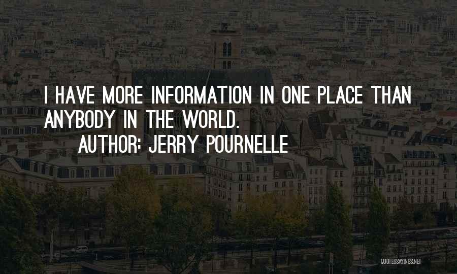 Jerry Pournelle Quotes: I Have More Information In One Place Than Anybody In The World.