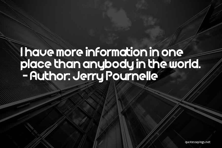 Jerry Pournelle Quotes: I Have More Information In One Place Than Anybody In The World.